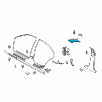 OEM 2005 BMW 325xi Cover, Column A Left Diagram - 51-43-8-268-195