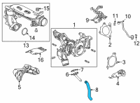 OEM 2021 Honda Accord Hose, Turbocharger Oil Return Diagram - 15542-6A0-A01