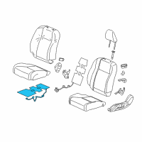 OEM 2012 Honda Civic Heater, Left Front Cushion Diagram - 81534-TR0-A71