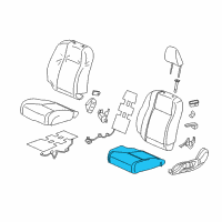 OEM 2015 Honda Civic Pad, L. FR. Seat Cushion Diagram - 81537-TS8-A71