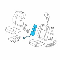 OEM 2012 Honda Civic Heater, Left Front Seat-Back (Driver Side) Diagram - 81524-TR0-A71