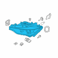 OEM 2014 BMW 328i GT xDrive Left Headlight Assembly Diagram - 63-11-7-355-563