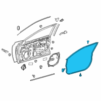 OEM Toyota Camry Surround Weatherstrip Diagram - 67861-06180