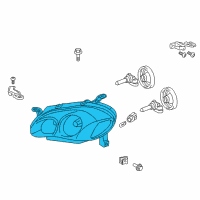 OEM 2004 Toyota Corolla Lens & Housing Diagram - 81130-02190
