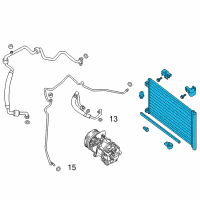 OEM 2015 Nissan Sentra Condenser & Liquid Tank Assy Diagram - 92100-3SH0C