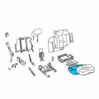 OEM 2000 Chevrolet Suburban 1500 Seat Cushion Pad Diagram - 12473282