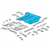 OEM 2015 GMC Yukon XL Center Floor Pan Diagram - 23463507