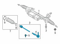 OEM BMW RIGHT TIE ROD Diagram - 32-10-6-884-810