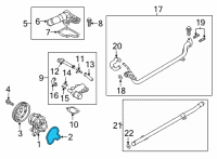 OEM Hyundai Equus Gasket-Water Pump Diagram - 21354-3F000