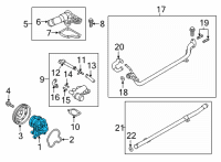 OEM 2015 Kia K900 Pump Assembly-COOLENT Diagram - 251003F300