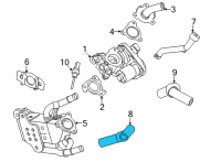 OEM 2021 Hyundai Santa Fe Hose-EGR Cooler "A" Diagram - 28421-2M800