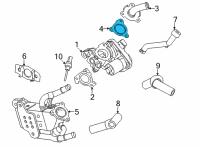 OEM Kia Gasket-EGR Adaptor Diagram - 284552M400