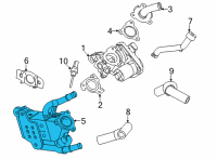 OEM 2021 Kia K5 Lp EGR Cooler Assembly Diagram - 284602M800