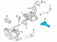 OEM Hyundai Hose Assembly-EGR Cooler, Out Diagram - 28422-2M800
