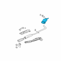 OEM 2001 Buick LeSabre Exhaust Muffler Assembly (W/ Exhaust Pipe & Tail Pipe) Diagram - 25695103
