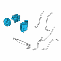 OEM Dodge Ram 2500 Power Steering Pump And Pulley Diagram - 52013980AE