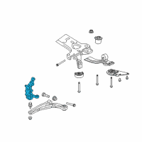 OEM 2009 Chrysler Sebring Steering Knuckle-Suspension Knuckle Front Left, Front Diagram - 4766037AD