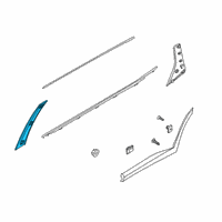 OEM Hyundai GARNISH Assembly-RR Dr Frame RH Diagram - 83260-S8000