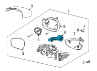 OEM 2021 Ford Mustang Mach-E LAMP ASY Diagram - LJ8Z-13B374-A