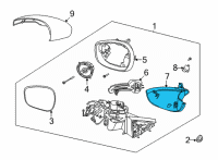 OEM 2021 Ford Mustang Mach-E COVER - MIRROR HOUSING Diagram - LJ8Z-17A703-BA