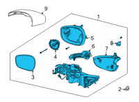 OEM Ford Mustang Mach-E MIRROR ASY - REAR VIEW OUTER Diagram - LJ8Z-17682-CA