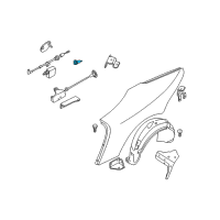 OEM 2002 BMW Z8 Locking Mechanism, Fill-In Flap Diagram - 51-17-8-242-670