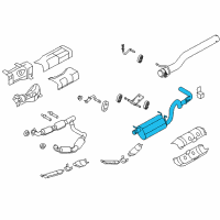 OEM 2008 Ford E-150 Muffler & Pipe Diagram - 7C2Z-5230-HA