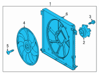 OEM Toyota Fan Module Diagram - 16360-F0100