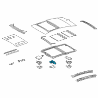 OEM 2018 Lexus LS500 Gear Assembly, Sliding Roof Diagram - 63260-50110