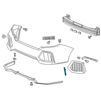 OEM Honda Civic Reflector Assy., R. RR. Diagram - 33505-TDJ-J01