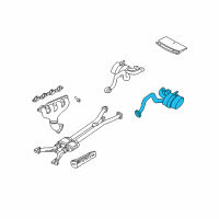 OEM 1999 Chevrolet Corvette Muffler Asm, Exhaust Light Diagram - 88895874