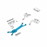 OEM 1999 Chevrolet Corvette Oxidation Catalytic Converter Assembly (W/ Exhaust Pipe) Diagram - 88896488