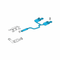 OEM 2006 Pontiac Grand Prix Exhaust Muffler Assembly (W/ Exhaust Pipe & Tail Pipe) Diagram - 25794074