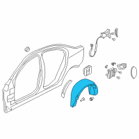 OEM 2008 Pontiac G8 Wheelhouse Liner Diagram - 92250901