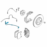 OEM 2021 BMW M235i xDrive Gran Coupe Brake Pad Wear Sensor, Front Left Diagram - 34-35-6-888-167