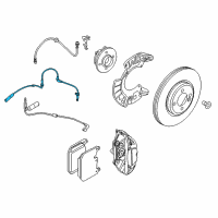 OEM 2017 BMW X1 Front Abs Wheel Speed Sensor Diagram - 34-52-6-850-765