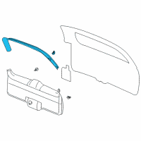 OEM Chevrolet Trailblazer EXT Molding Asm-Lift Gate Window Garnish *Cashmere Diagram - 15185833