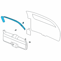 OEM 2003 Chevrolet Trailblazer EXT Upper Molding Diagram - 15185830