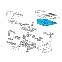 OEM 2018 Cadillac CT6 Seat Cushion Pad Diagram - 23245151