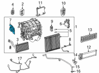 OEM 2019 Lexus RX450hL Air Conditioner Radiator Damper Servo Sub Assembly, No.3 Diagram - 87106-0E110