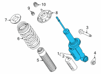 OEM 2021 Ford Bronco SHOCK ABSORBER ASY Diagram - MB3Z-18125-K