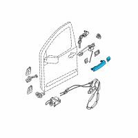 OEM 2016 Nissan Frontier Front Door Outside Handle Assembly, Left Diagram - 806B1-9BM0B