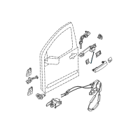 OEM 2012 Nissan Xterra Rod-Key Lock, L Diagram - 80515-EA000