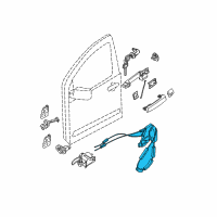 OEM 2015 Nissan Frontier Front Right (Passenger-Side) Door Lock Actuator Diagram - 80500-ZP70A