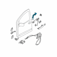 OEM 2013 Nissan Xterra Cylinder Set-Door Lock, R Diagram - H0600-EA000