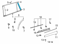 OEM 2022 Toyota Highlander Applique Diagram - 75765-0E050