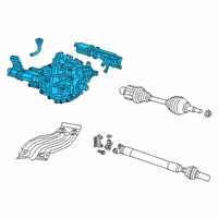 OEM Ram 1500 Axle-Service Front Diagram - 68349702AE