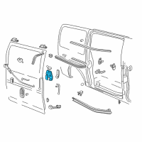 OEM 1998 Chevrolet Express 2500 Lock Assembly Diagram - 22745040