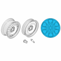 OEM Ford Focus Wheel Cover Diagram - CV6Z-1130-A