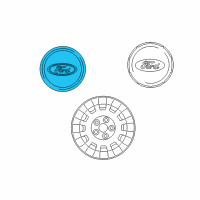 OEM 2006 Ford Crown Victoria Center Cap Diagram - 3W7Z-1130-AA